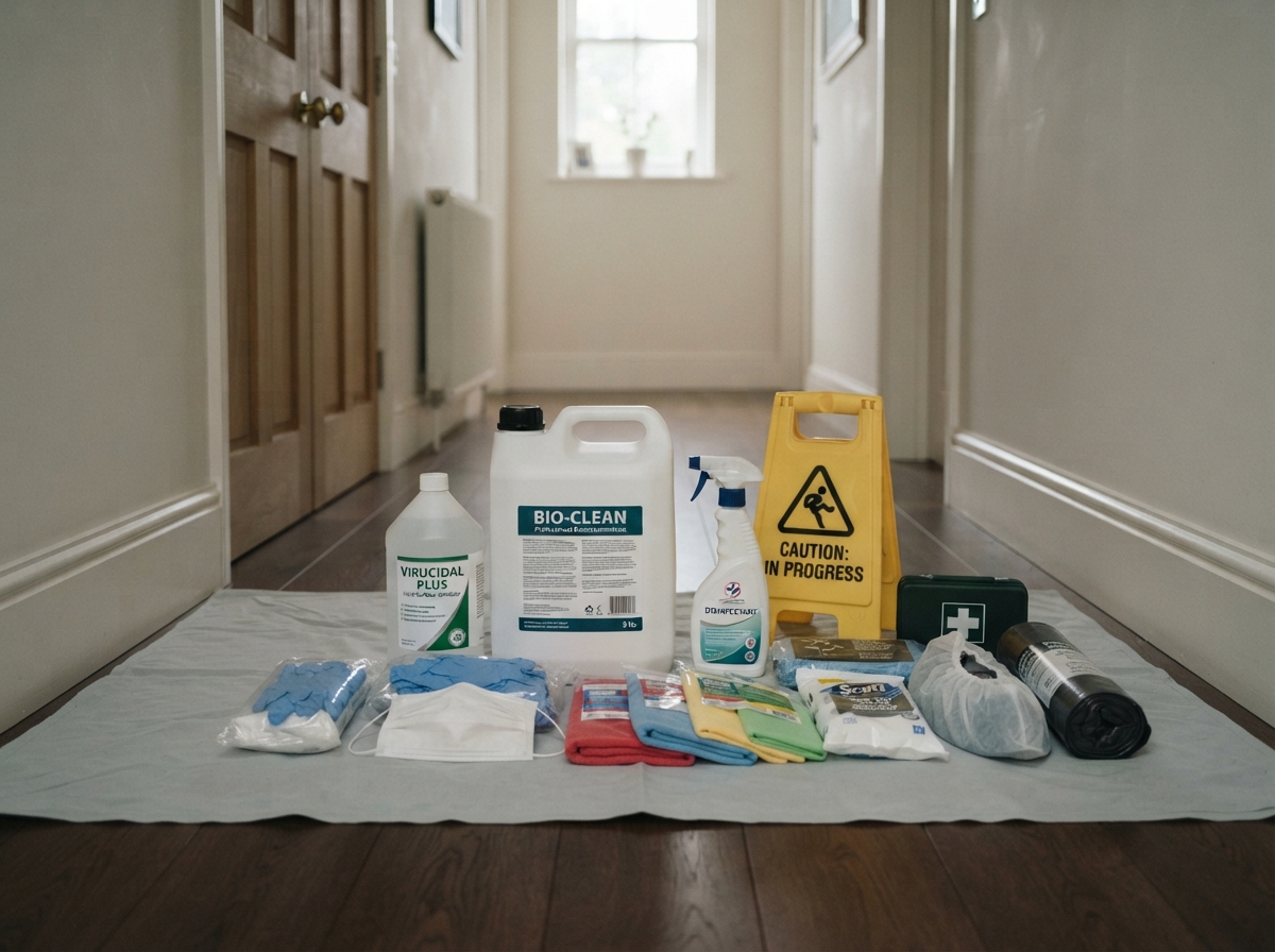 Professional trauma cleaning preparation by BD Property Services