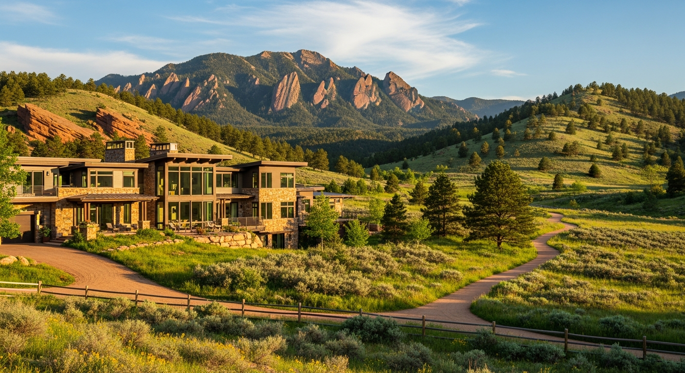 Home next to open space in Colorado