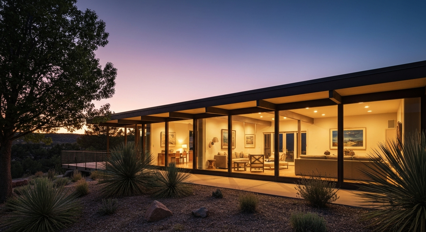 Mid-Century Modern home exterior in Colorado