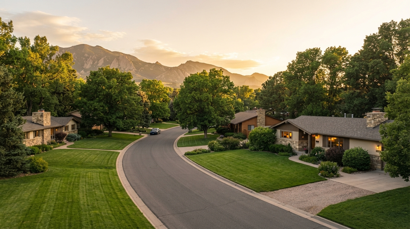 Established residential neighborhood in Meadowbrook Heights near the Colorado foothills