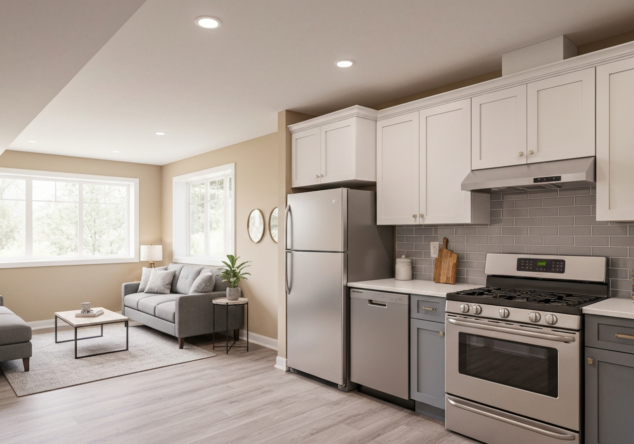 Finished basement apartment