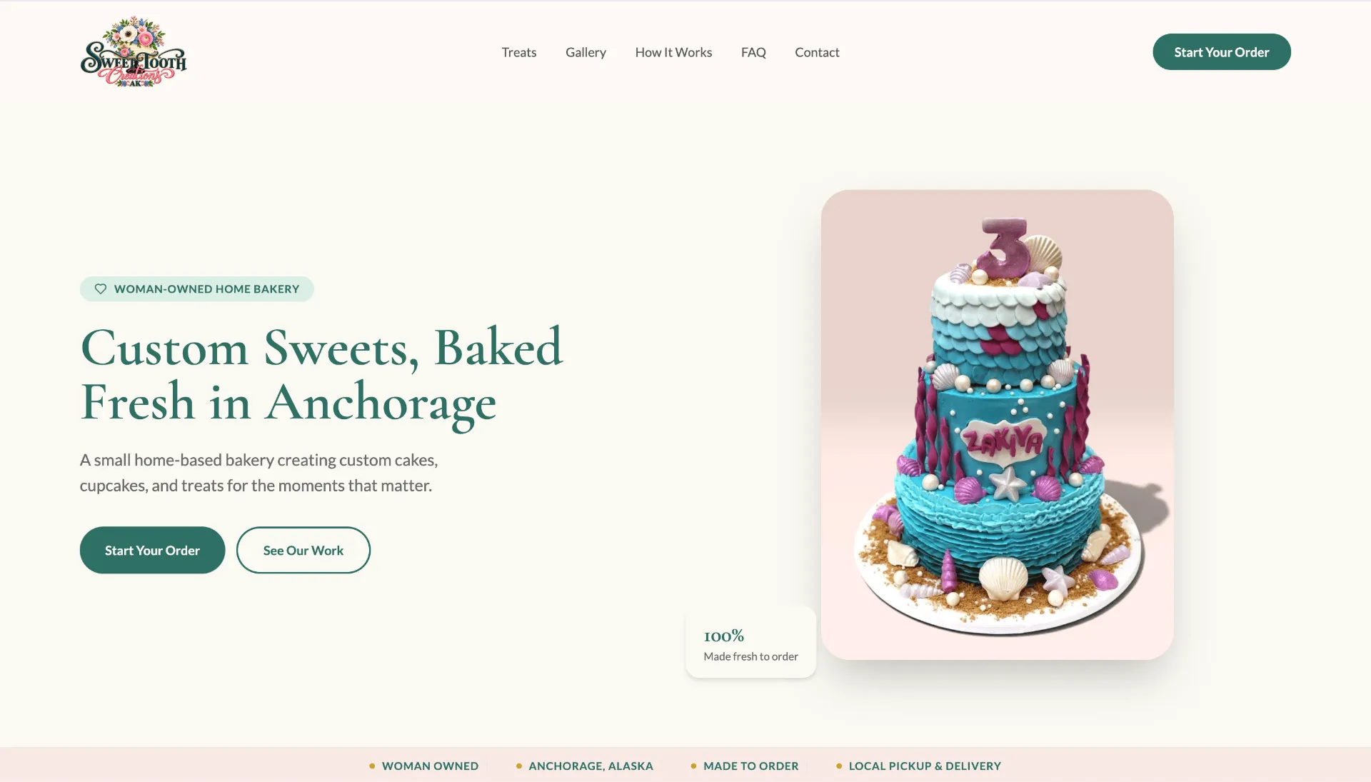 Sweet Tooth Creations — Website Lite