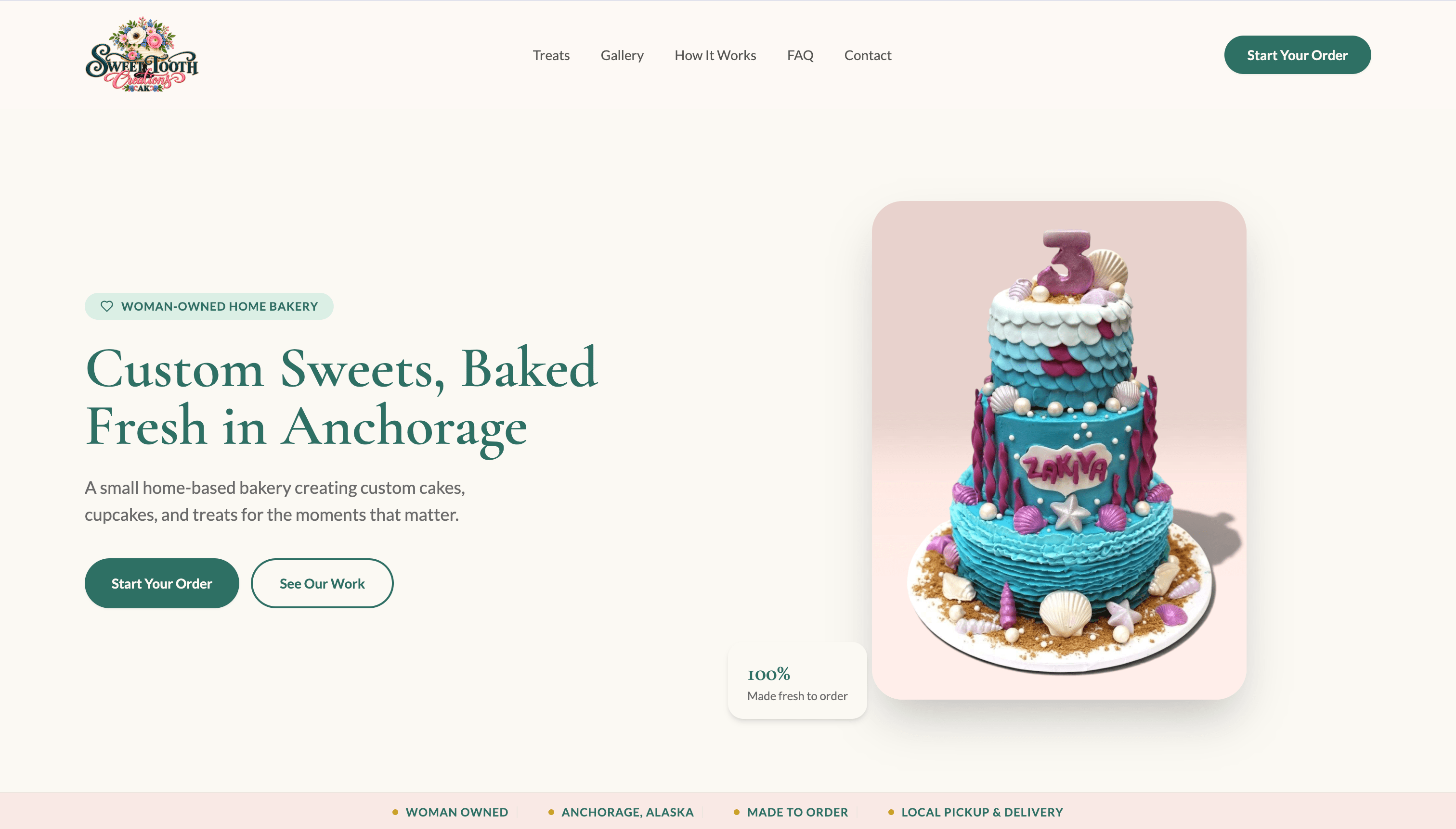 Sweet Tooth Creations — Custom Web Presence