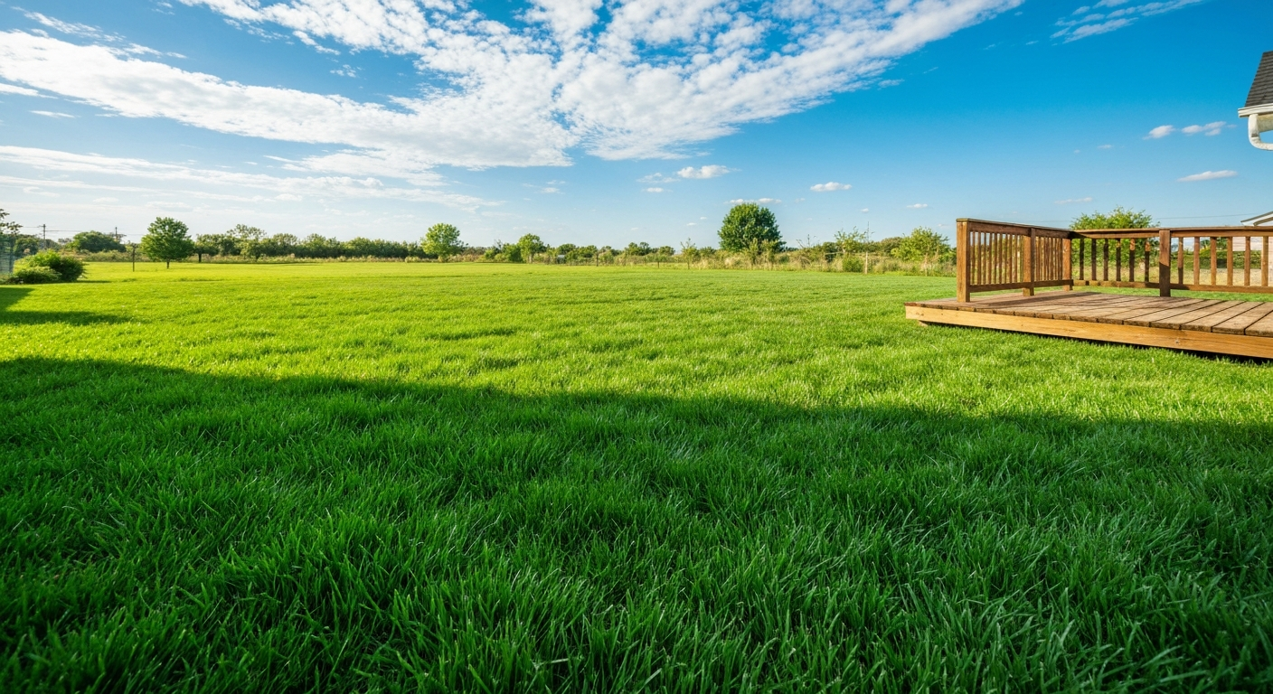 Beautiful, lush, weed-free green lawn