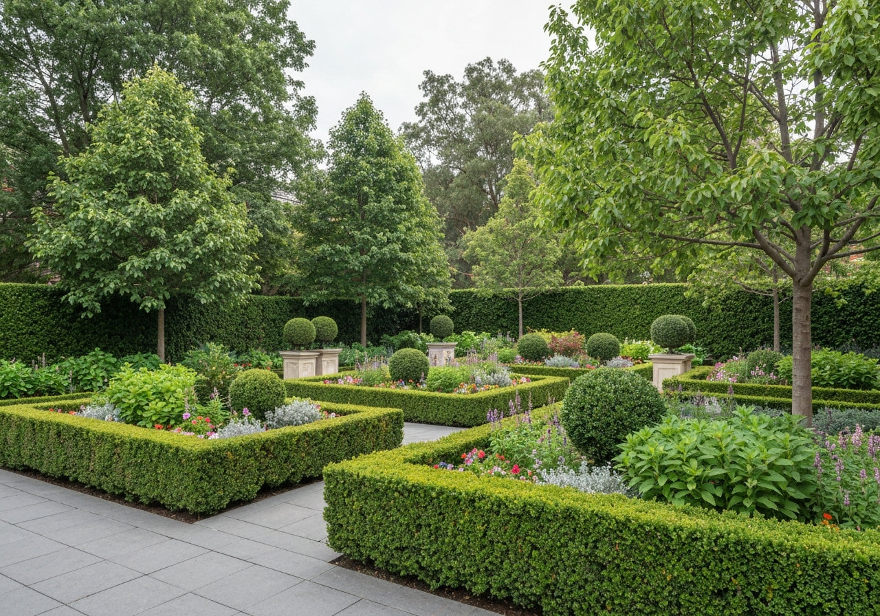 Beautifully manicured garden beds in Alphington