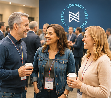 Area directors connecting at a community event