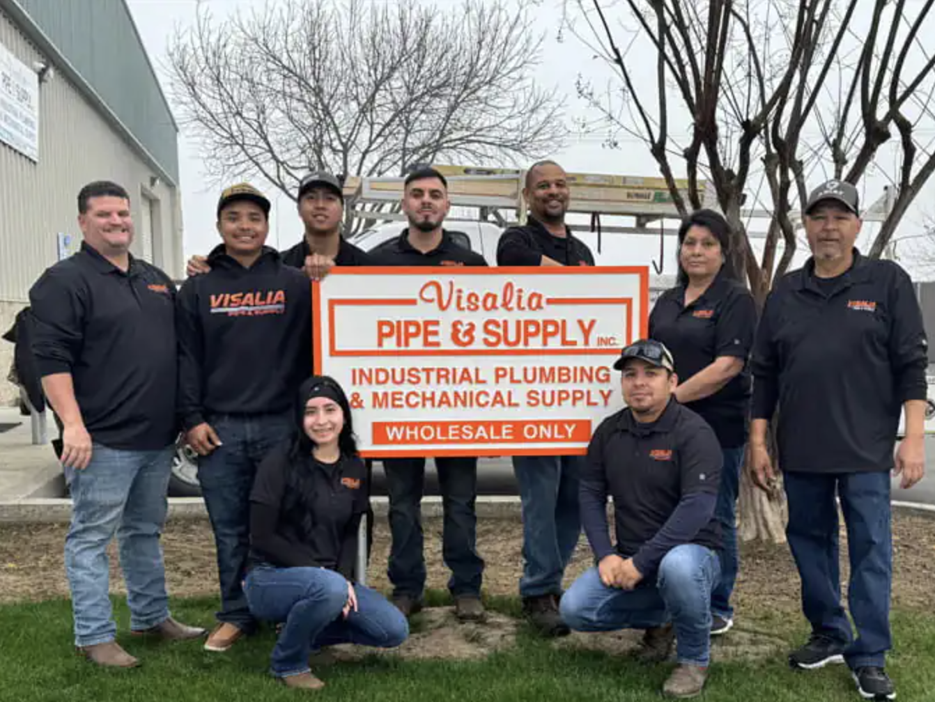 Visalia Pipe & Supply pipe yard and team