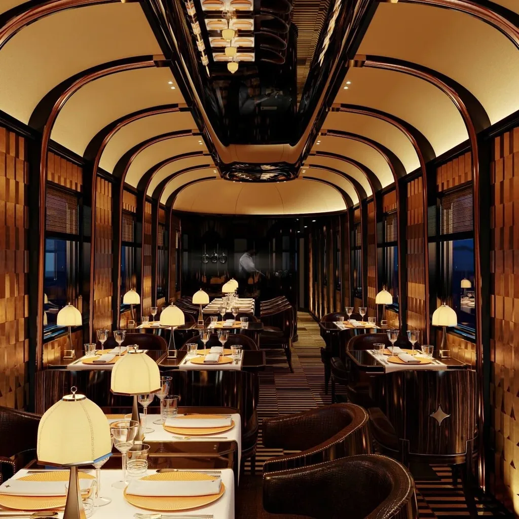 L'Orient Express Dining Carriage Interior