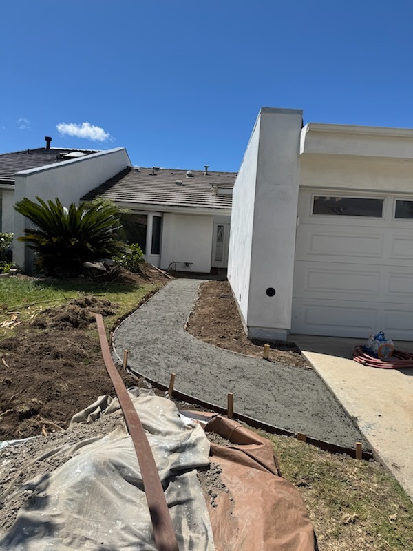 New Concrete Walkway Prep