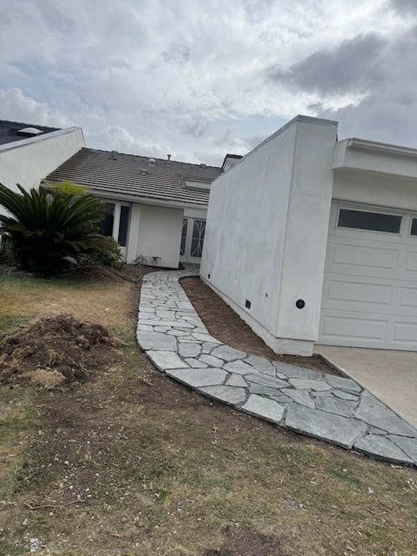 Finished Flagstone Side Path