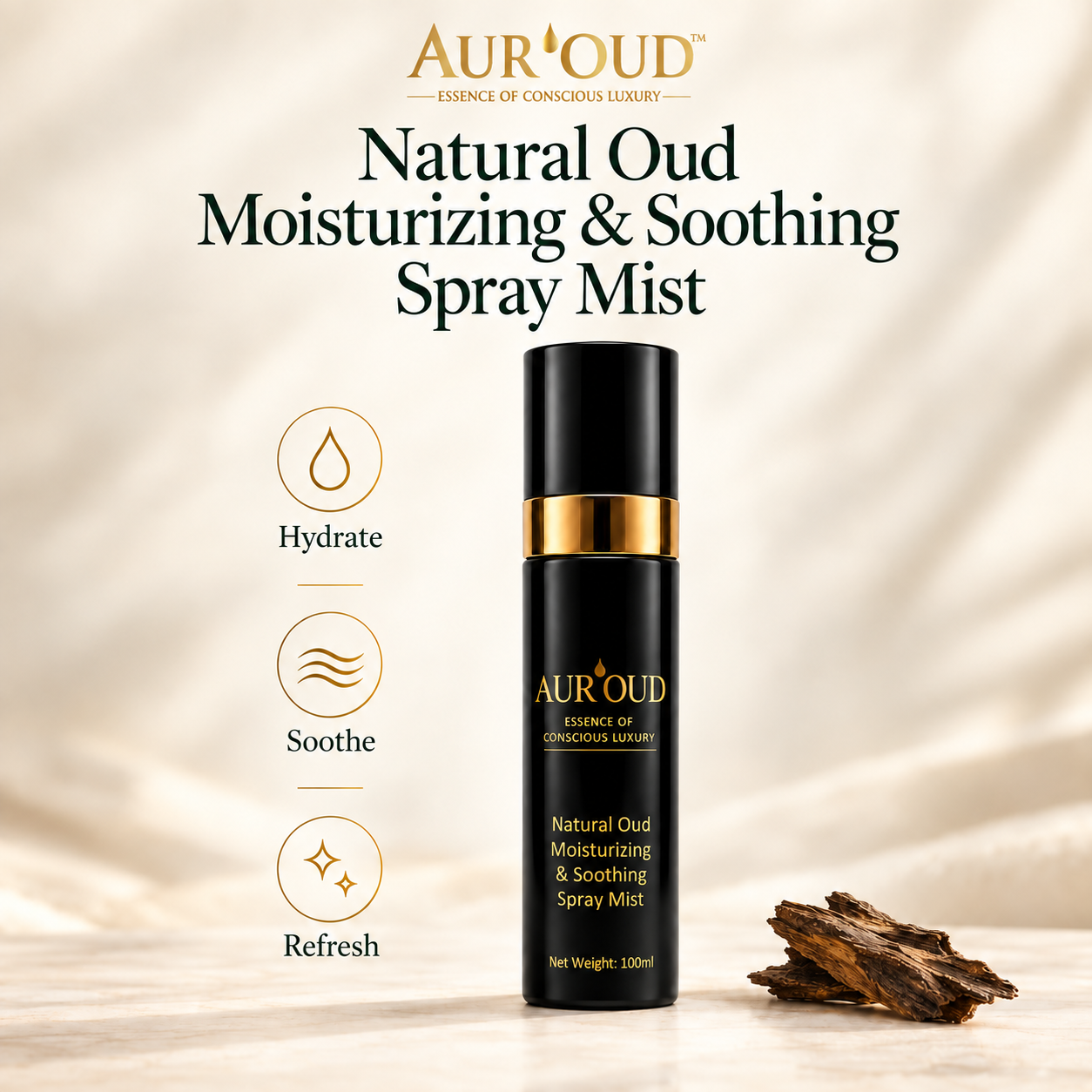 AUR'OUD™ Natural Oud Moisturizing & Soothing Spray Mist