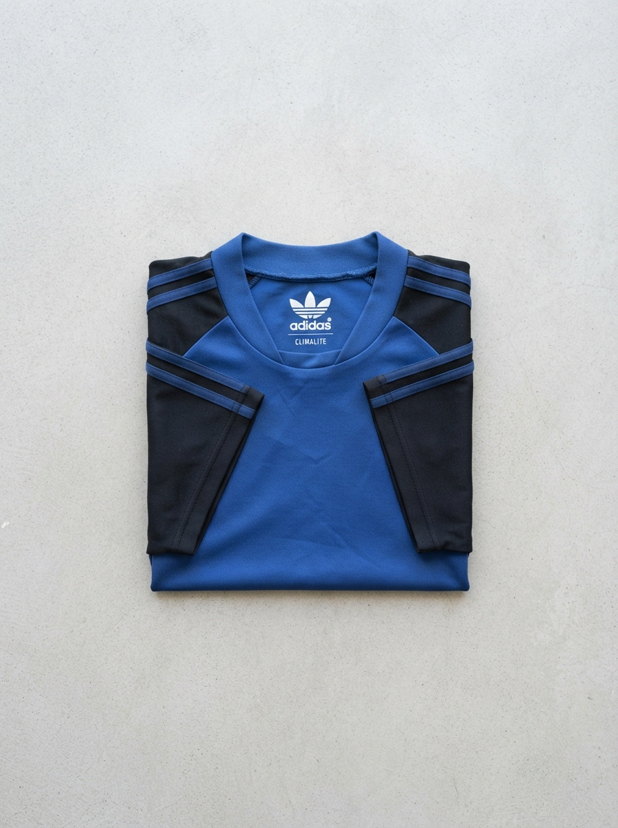 Adidas Blue & Black ClimaLite Vintage Shirt
