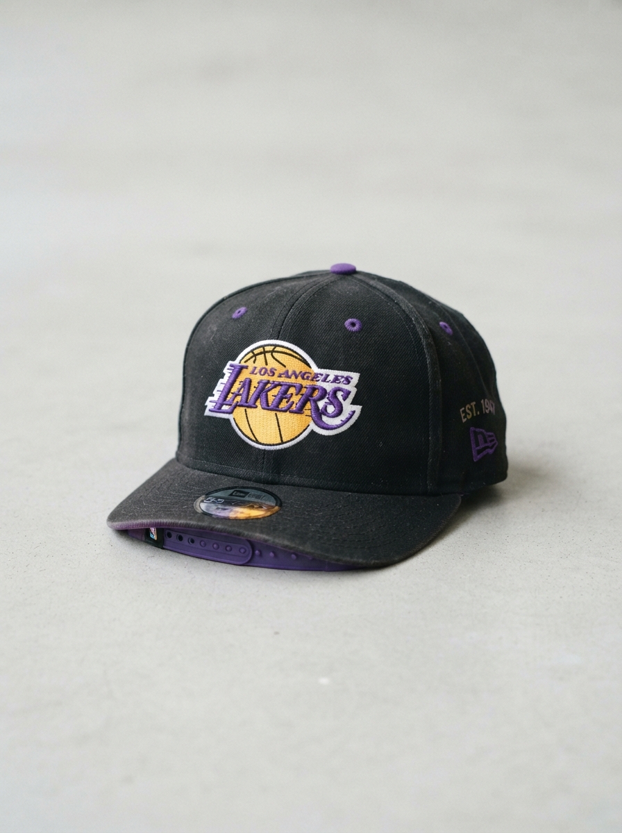 Black & Purple Lakers NBA Snapback Cap