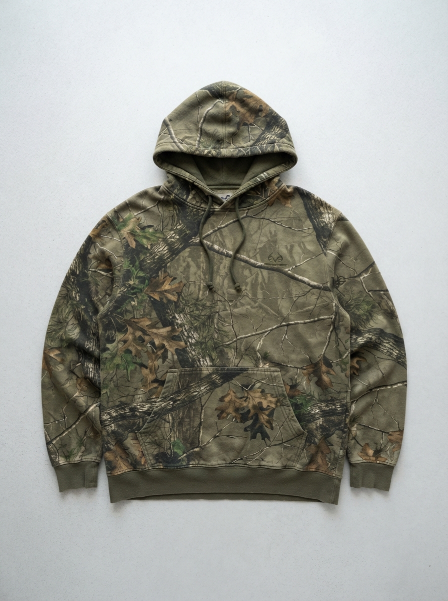 Army Green Realtree Camouflage Logo Pullover Hoodie