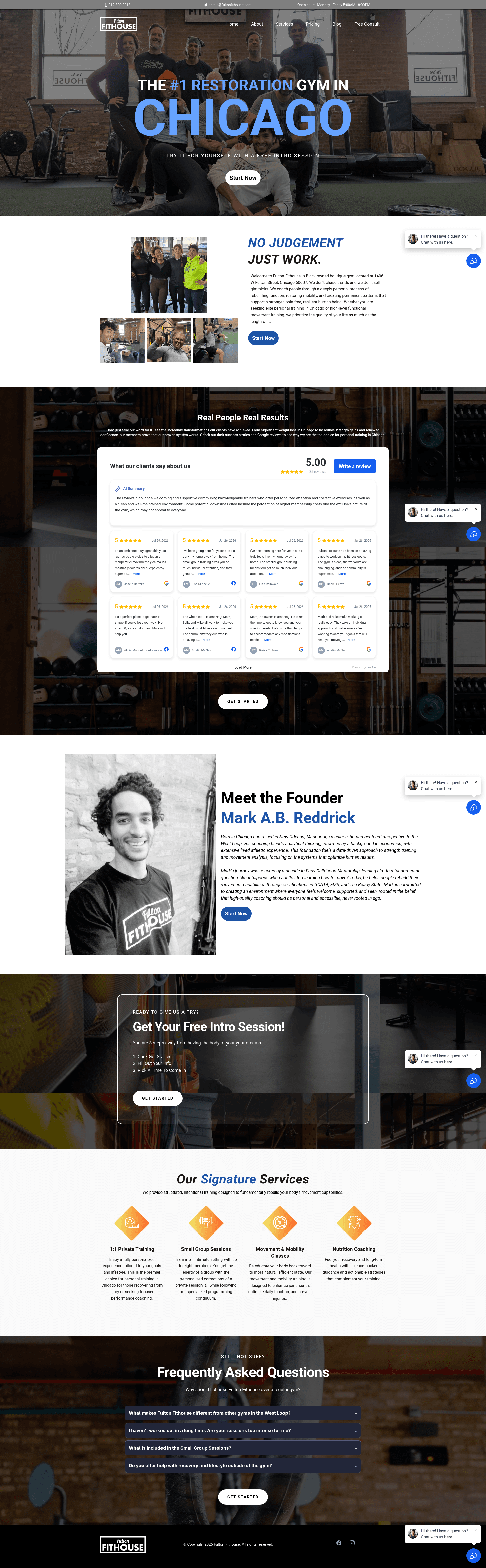 Fulton Fithouse website preview