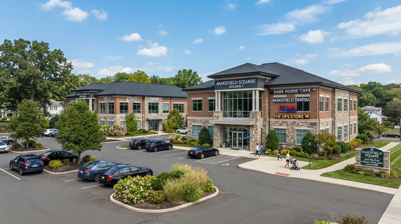 Suburban office and retail properties in Lower Makefield Township near Yardley