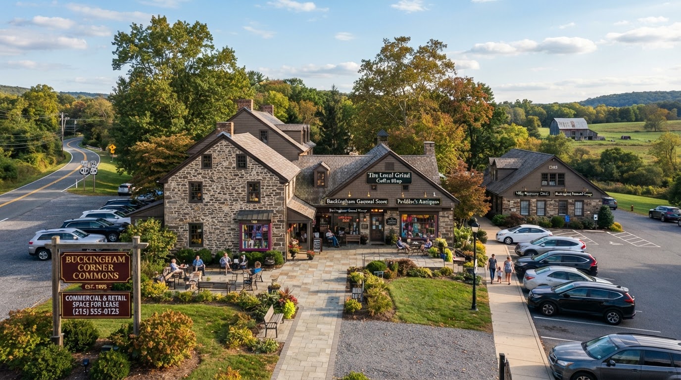 Rural commercial properties and small business centers in Buckingham Township