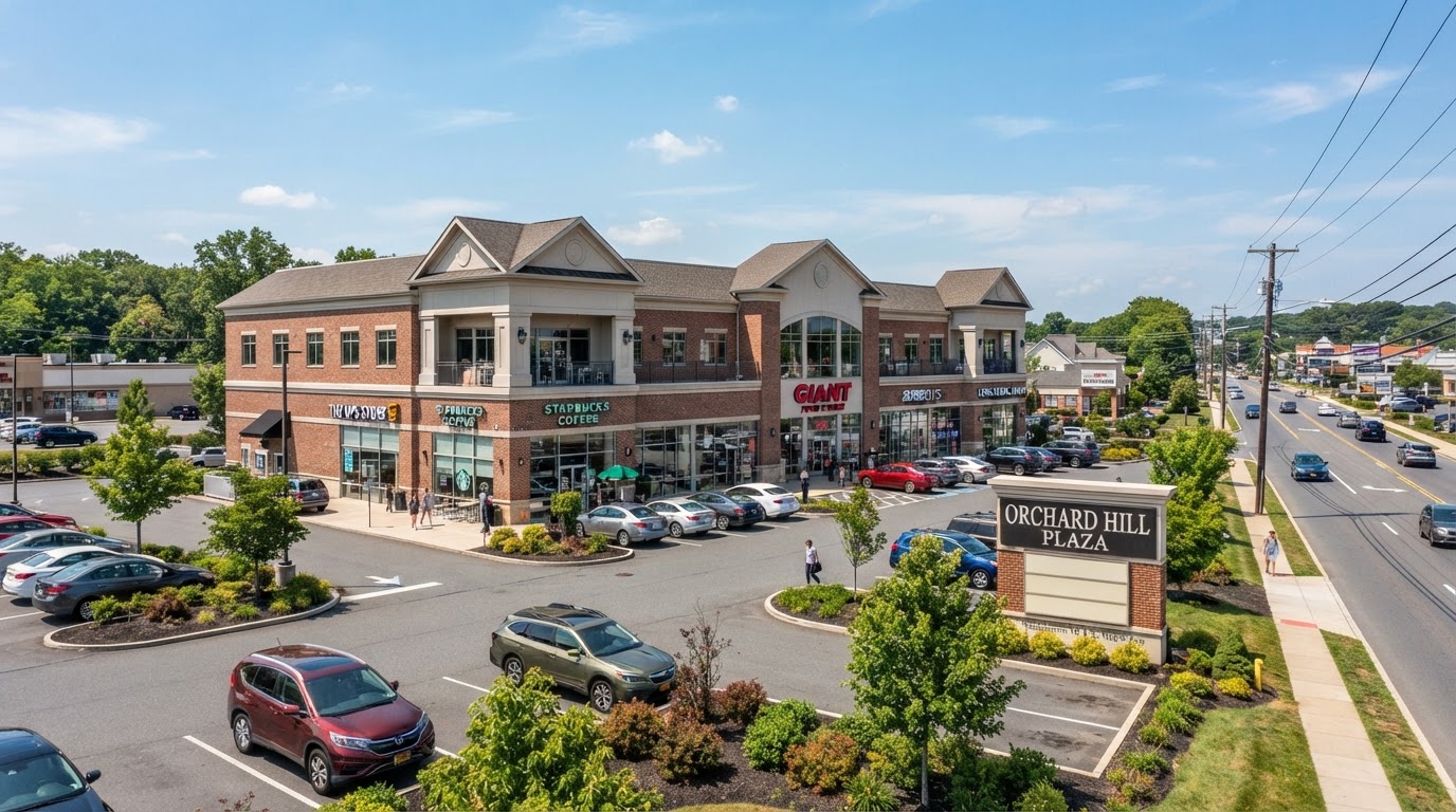 Suburban retail and office properties in Middletown Township, Bucks County