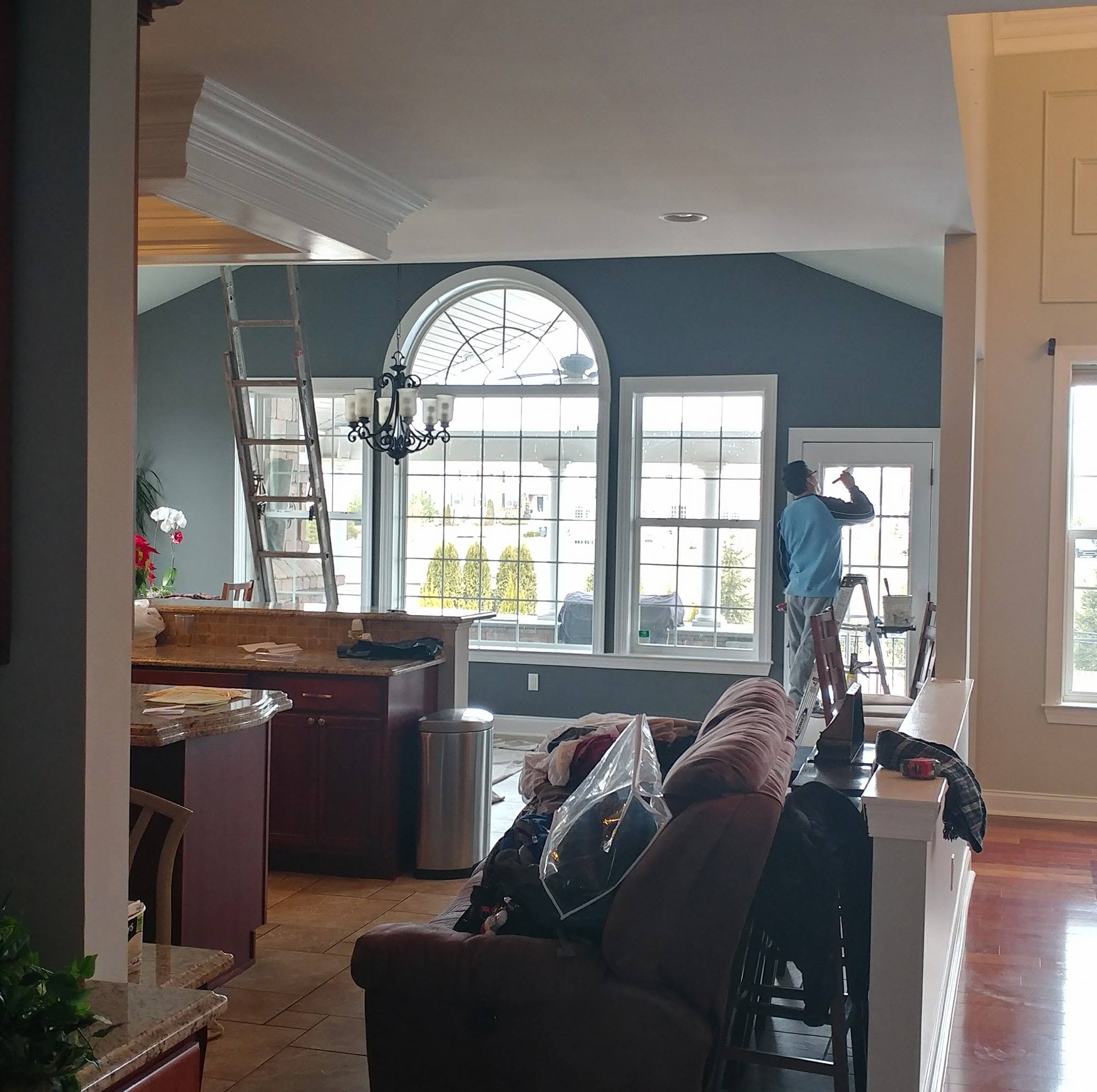 Interior accent wall painting in Lawrence Township, NJ