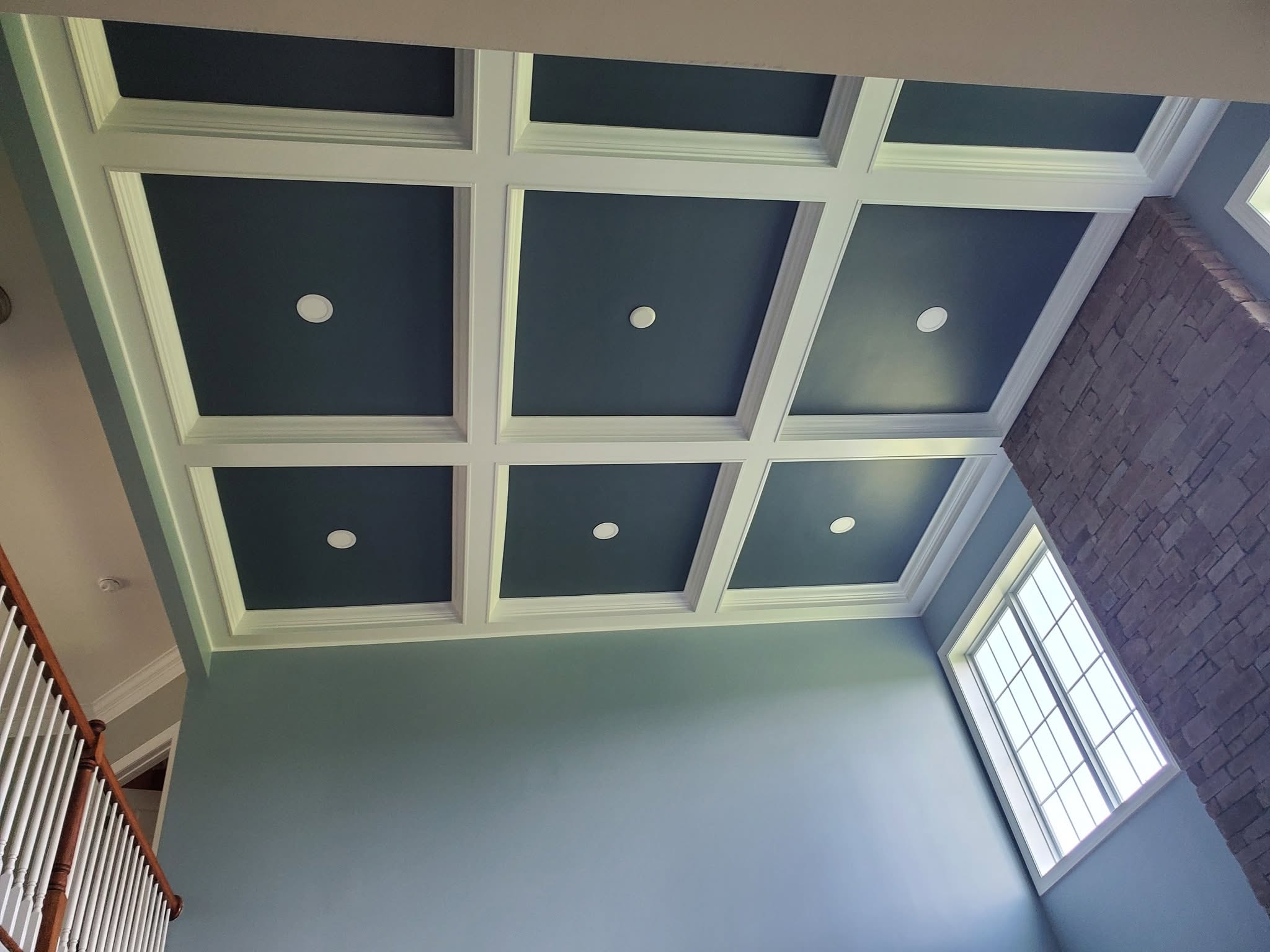 Coffered ceiling detail painting in Robbinsville, NJ