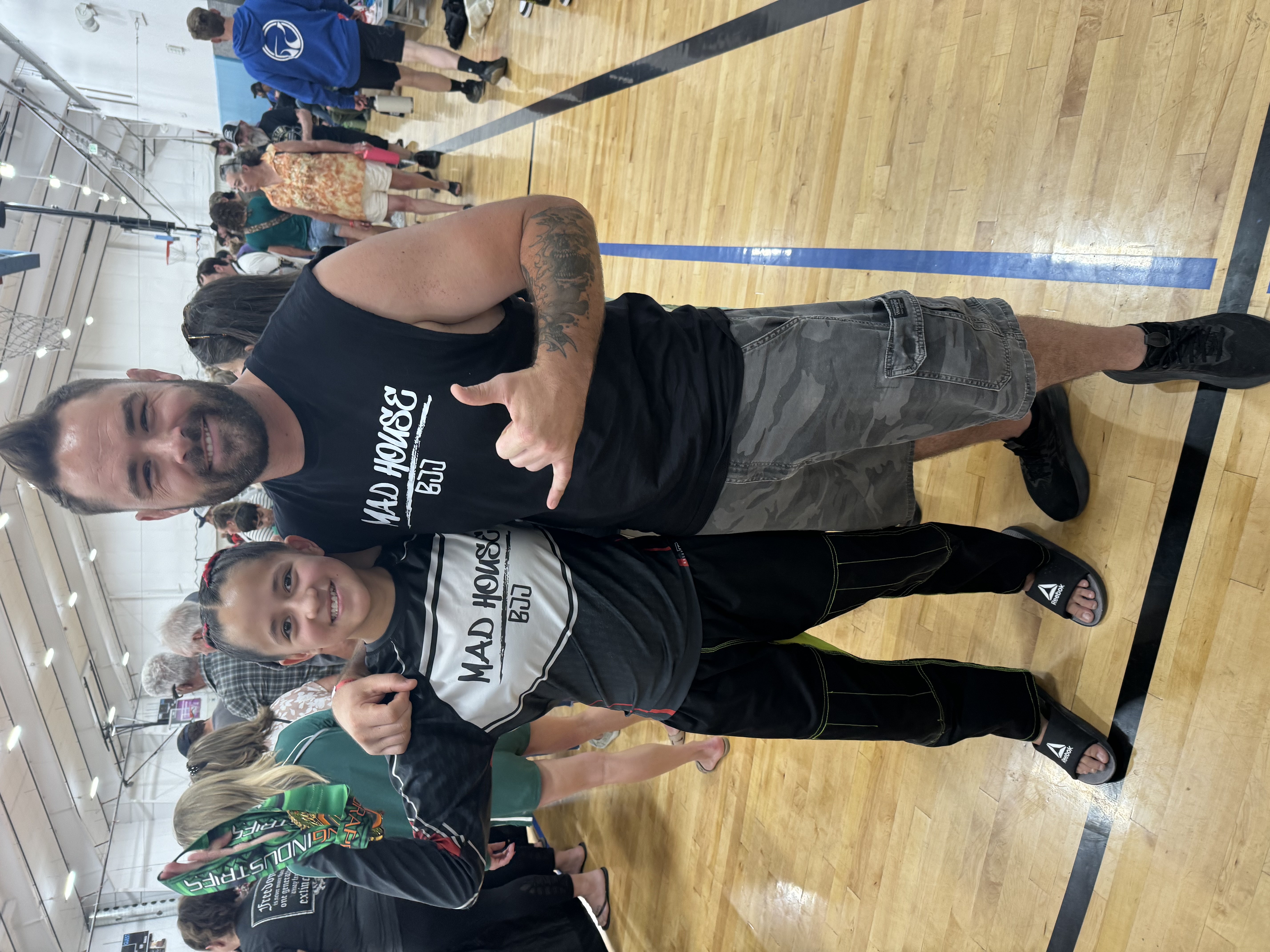 Madhouse Kids BJJ Student with Coach