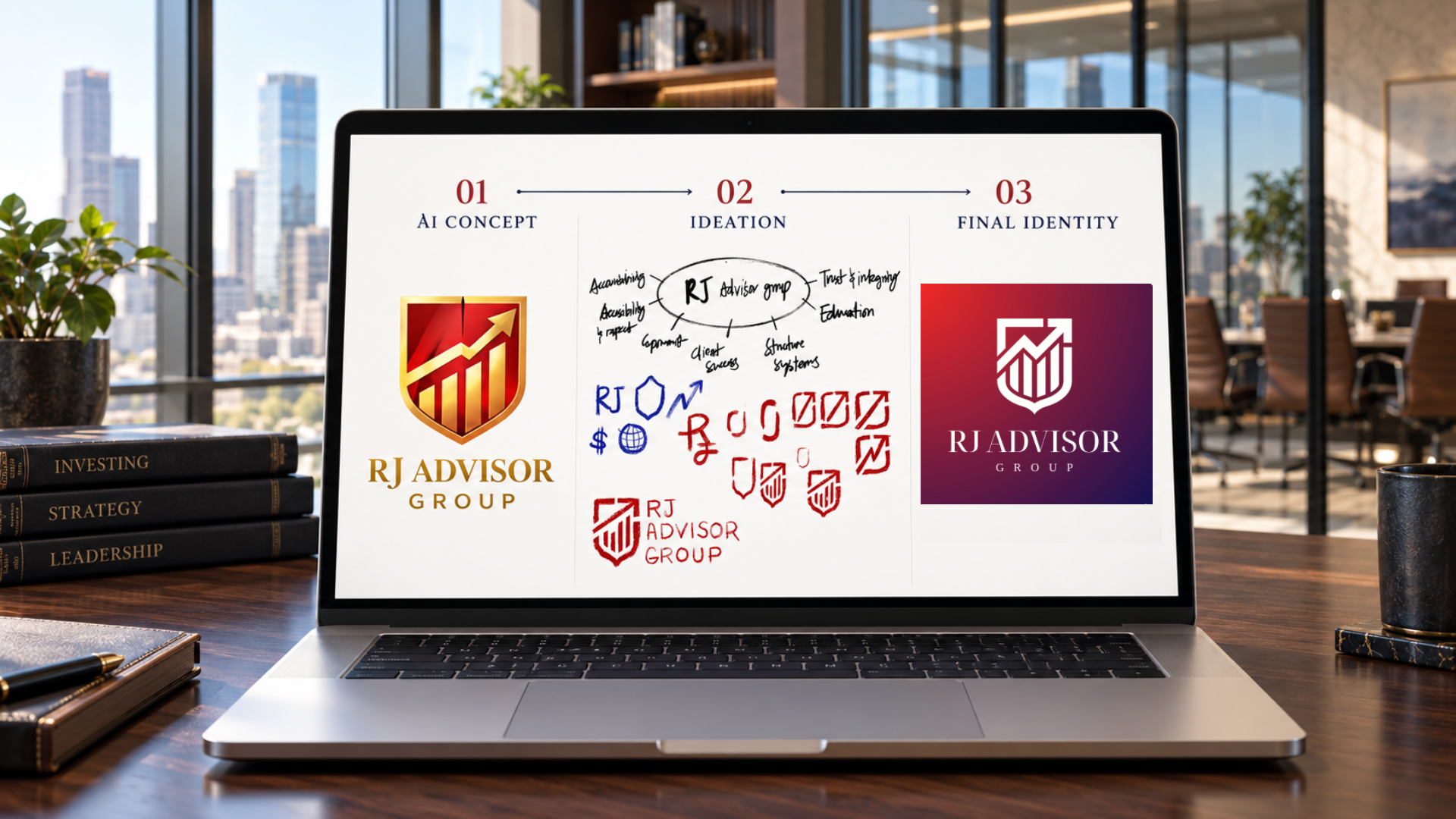 RJ Advisor Group LLC — Turning a Logo Concept Into a Brand Story