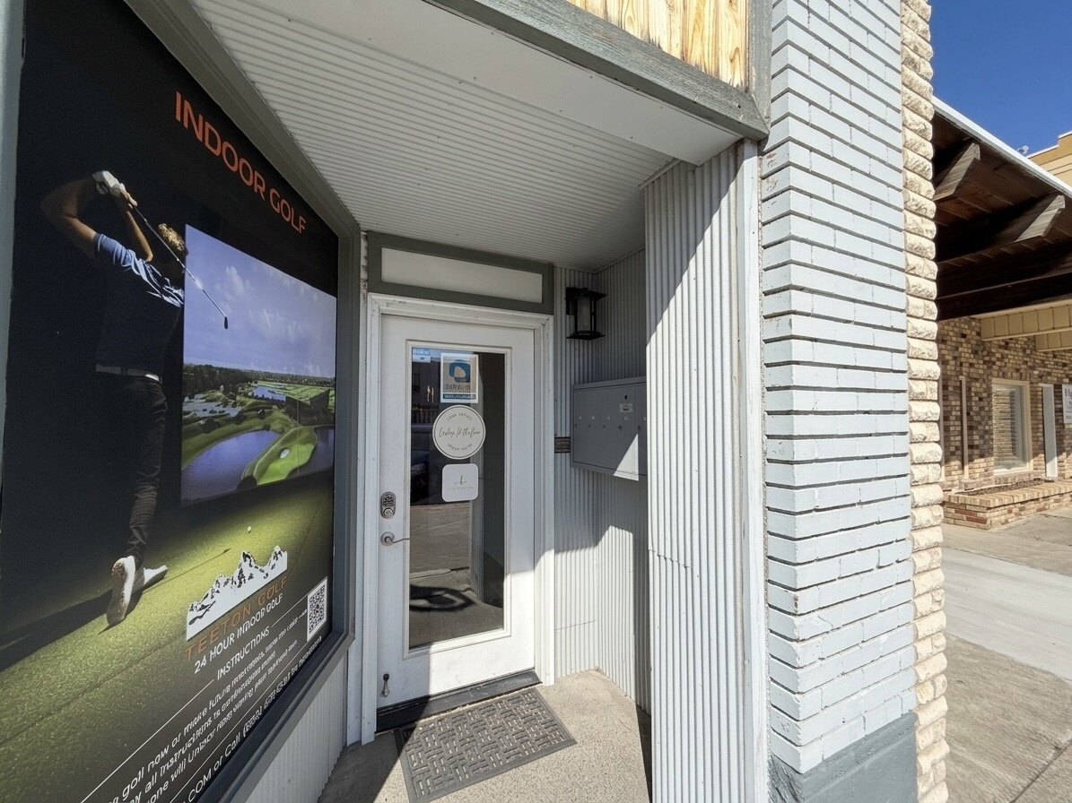 Storefront entrance at The Rigby Office Hub office building in Rigby, Idaho