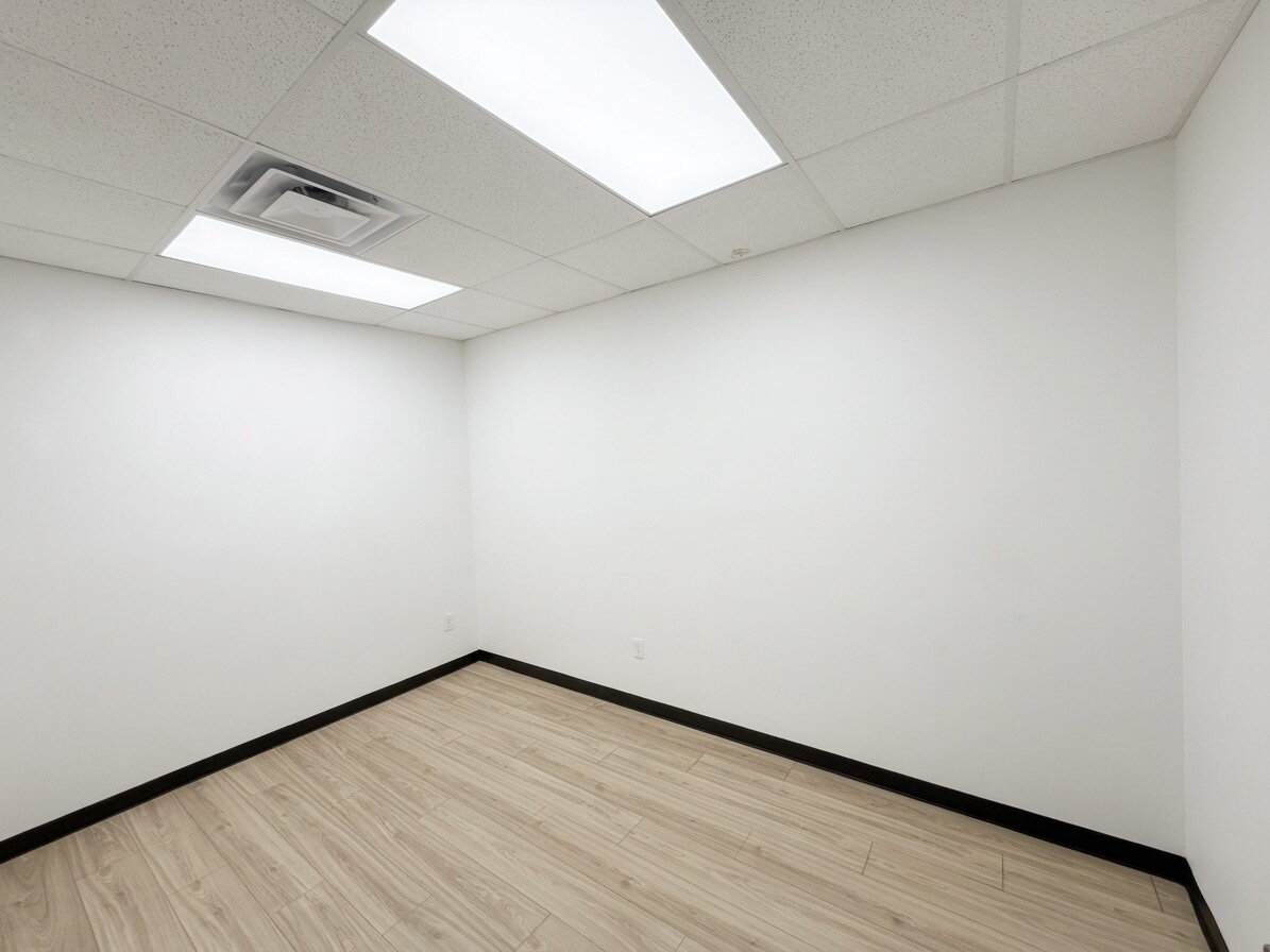 Clean, move-in ready office suite with skylights at The Rigby Office Hub