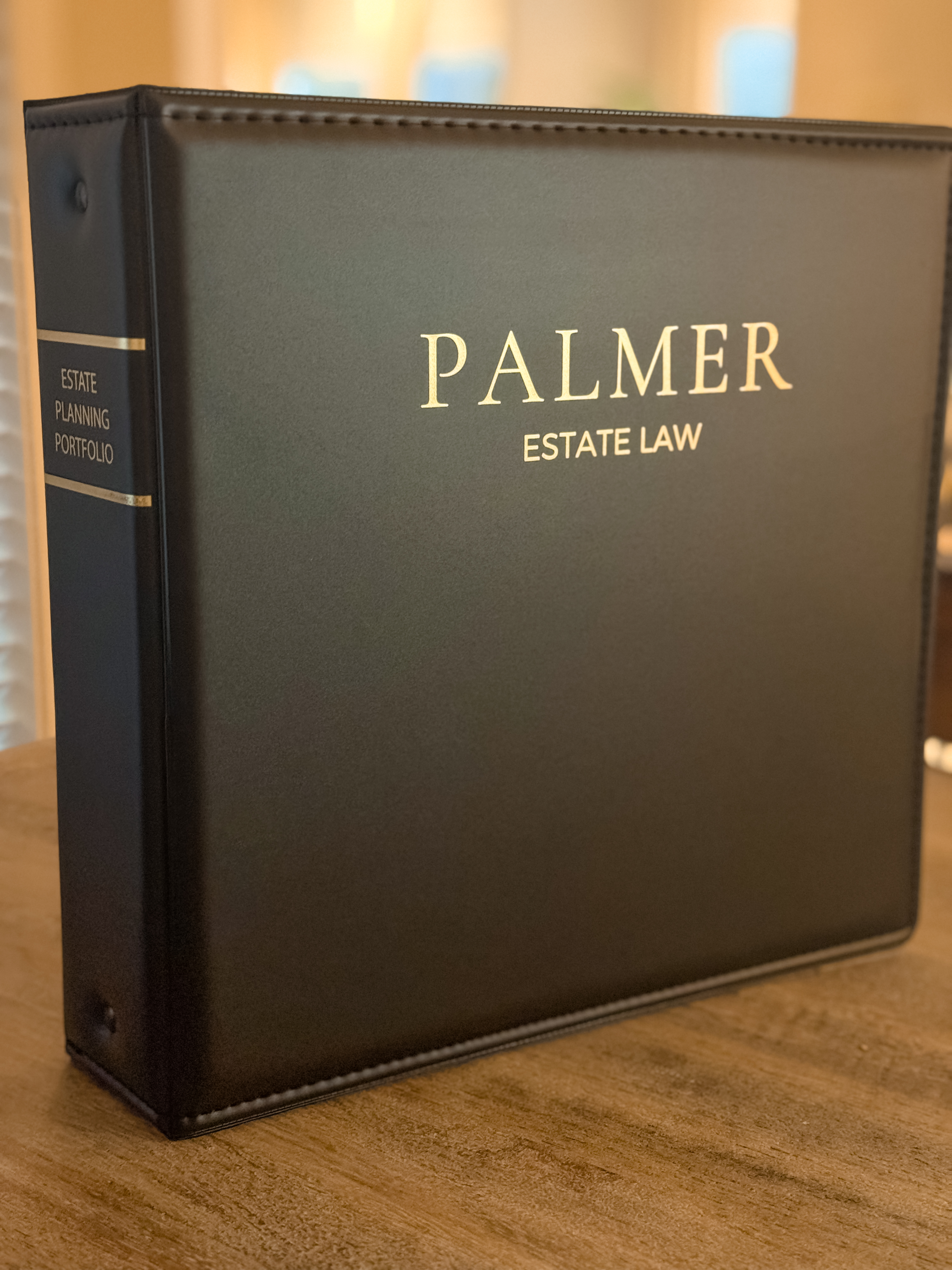 Palmer Estate Law Estate Planning Portfolio binder for our clients