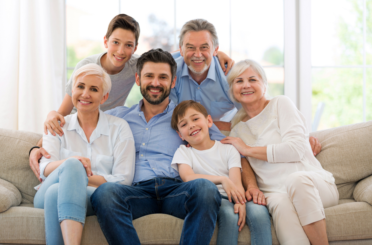 Multi-generational family enjoying peace of mind through estate planning