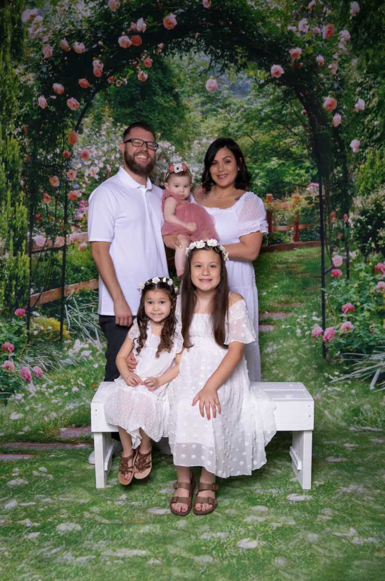Garden Arch Family Portrait Session