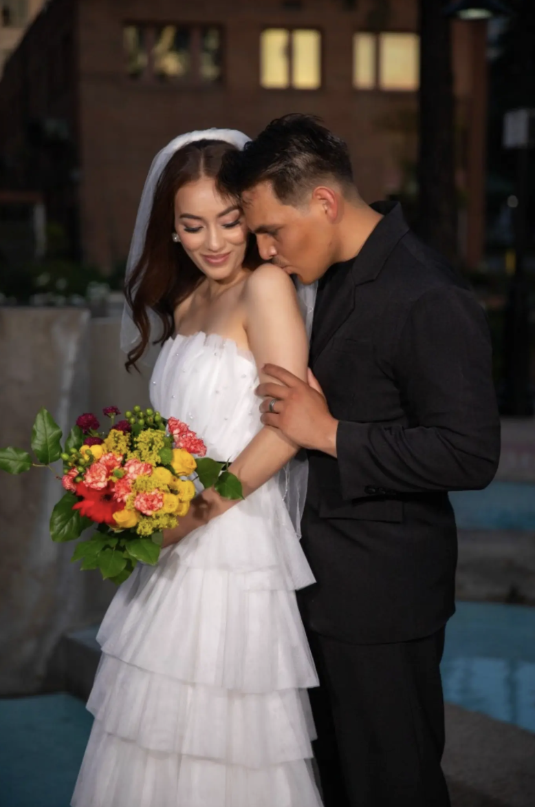 Evening Bridal Bouquet Embrace