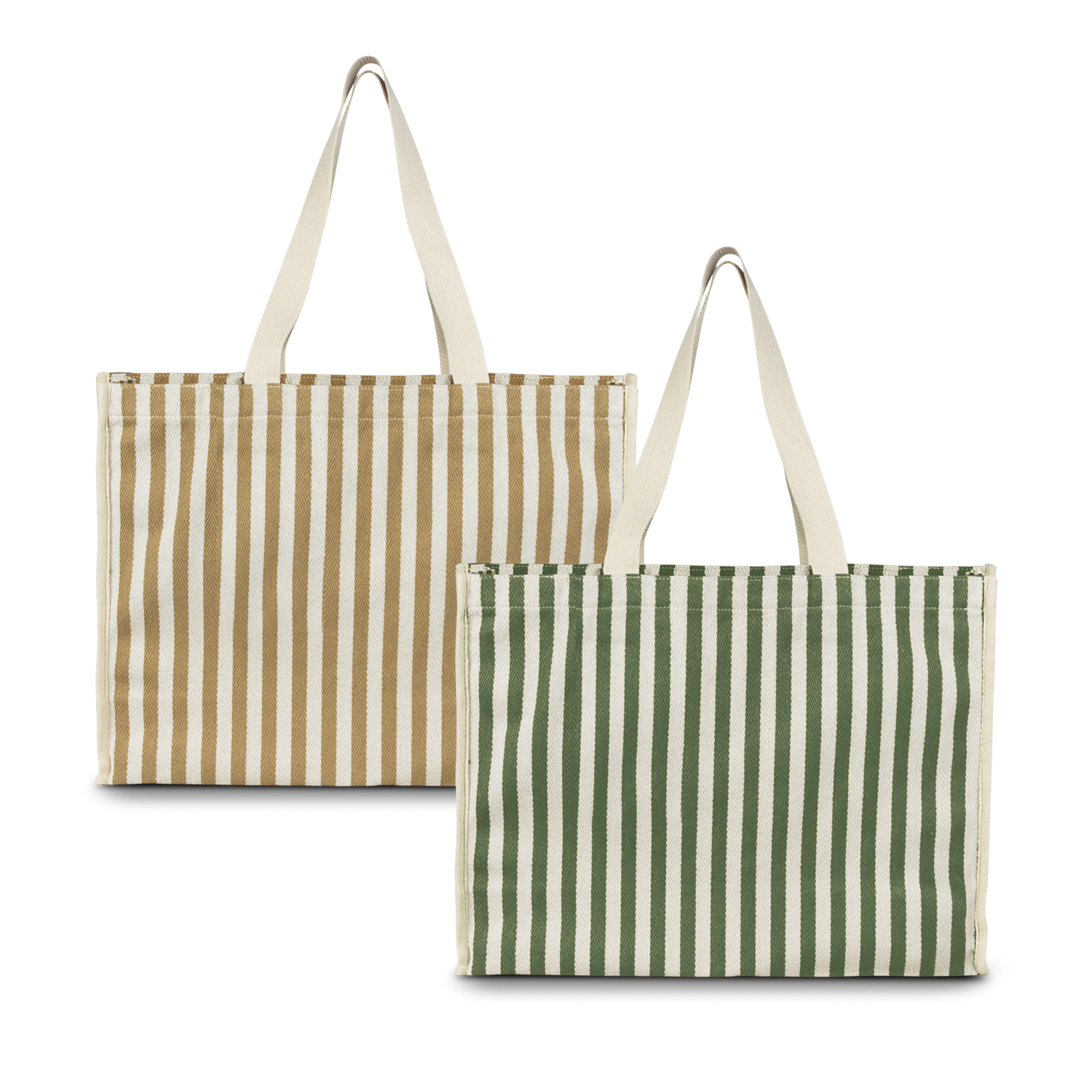 Keepsake Beach Tote Bag in striped heavyweight canvas
