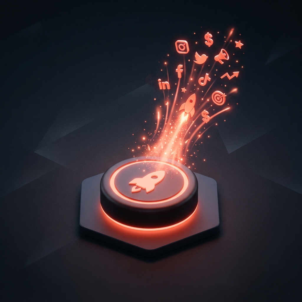 One-Click Marketing icon illustration