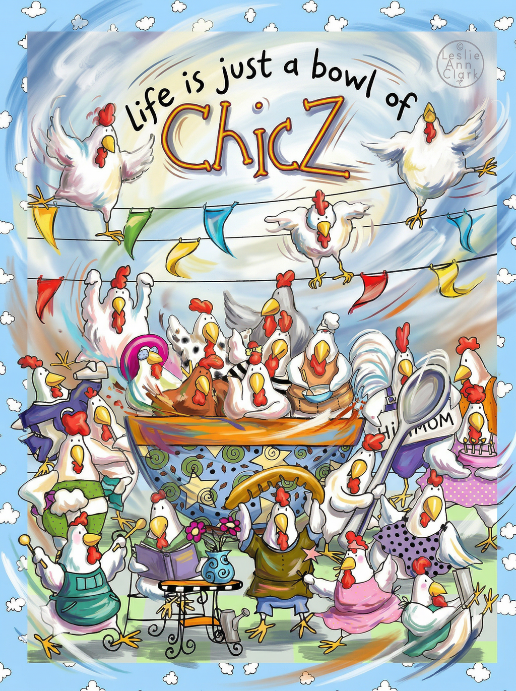 ChicZ — original hand-painted art by Leslie Ann Clark