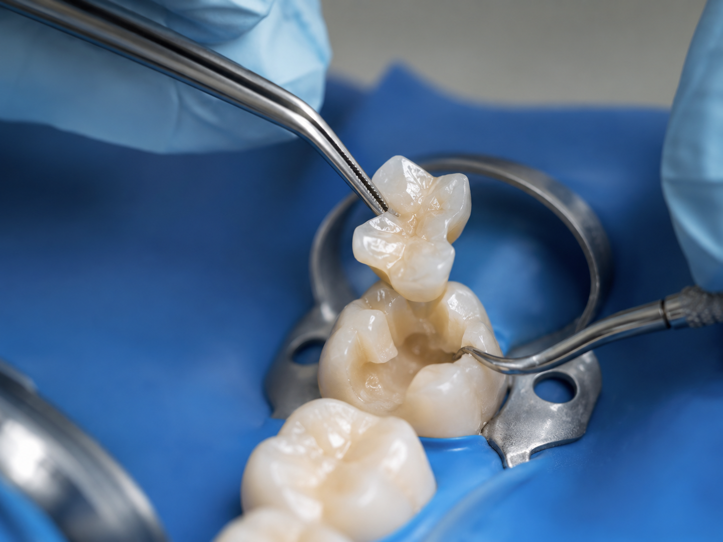 Illustration of an inlay / onlay dental inlay