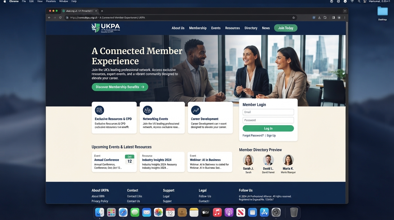 Membership Organisations website preview — SubWeb247 demonstration