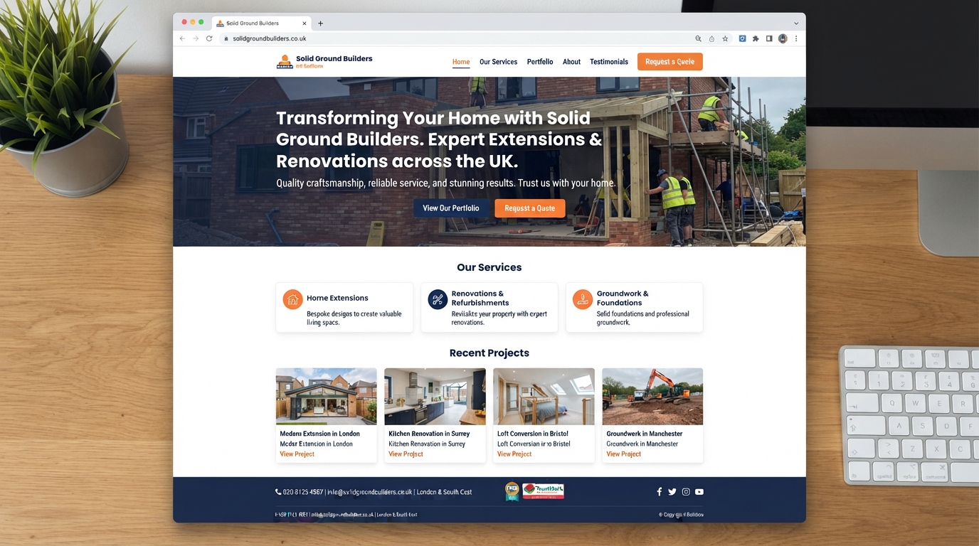 Demonstration Builders website built by SubWeb247