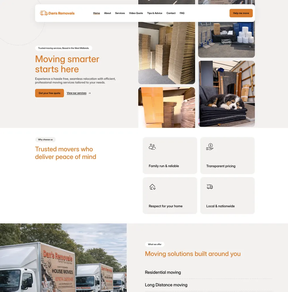 Dan's Removals rebuild after transformation