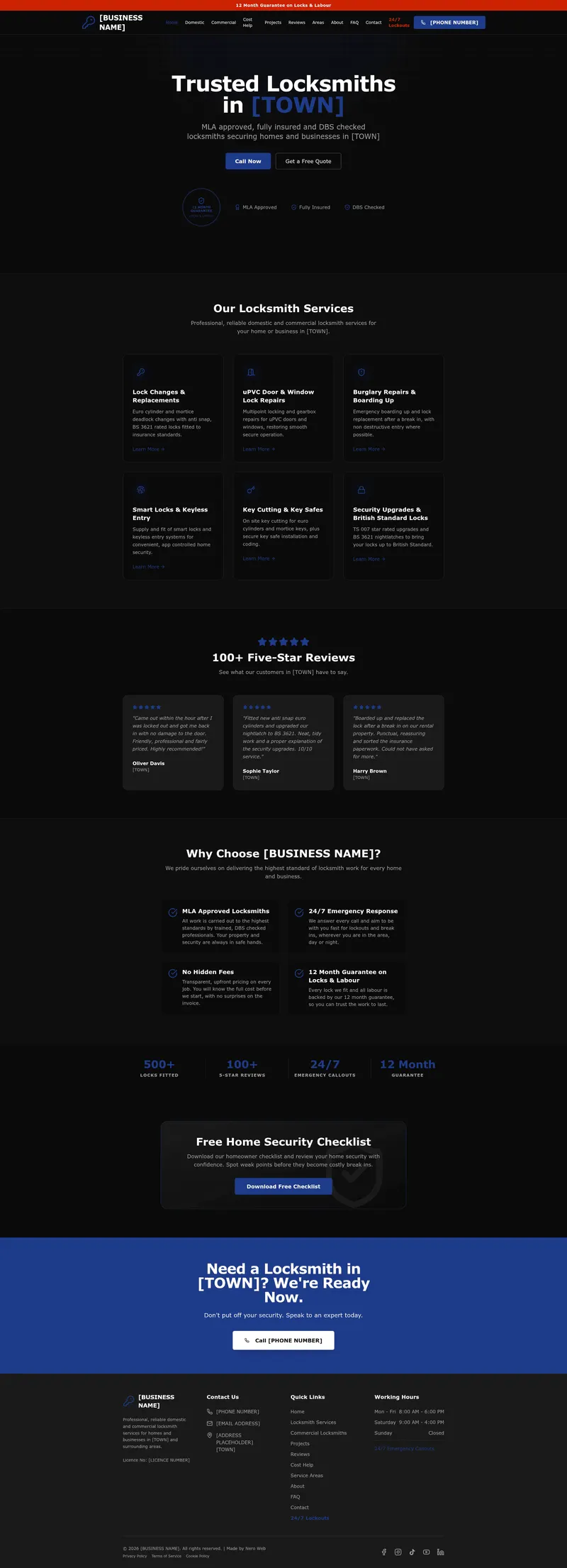 Locksmith website preview