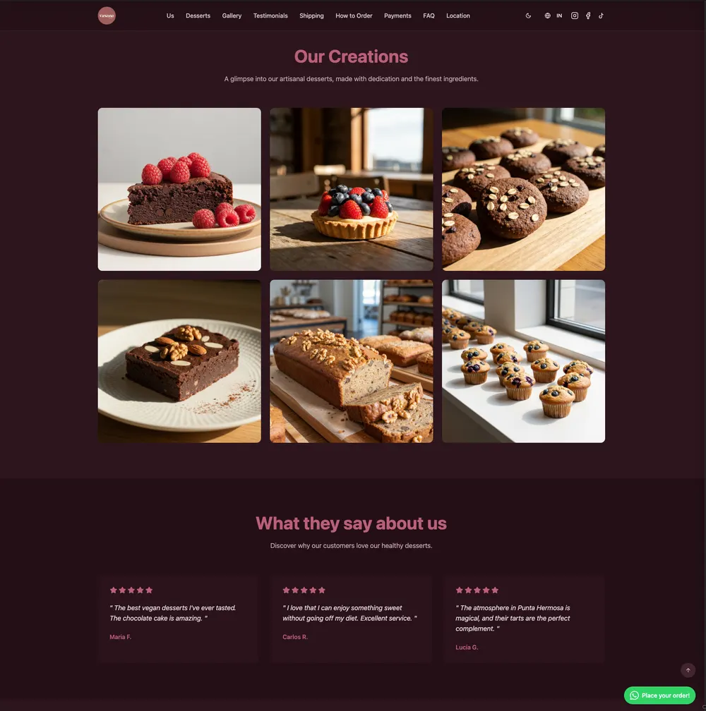 Vasana Bakery Gallery & Testimonials