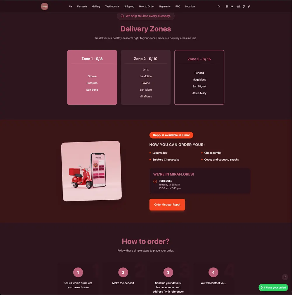 Vasana Bakery Delivery & Ordering