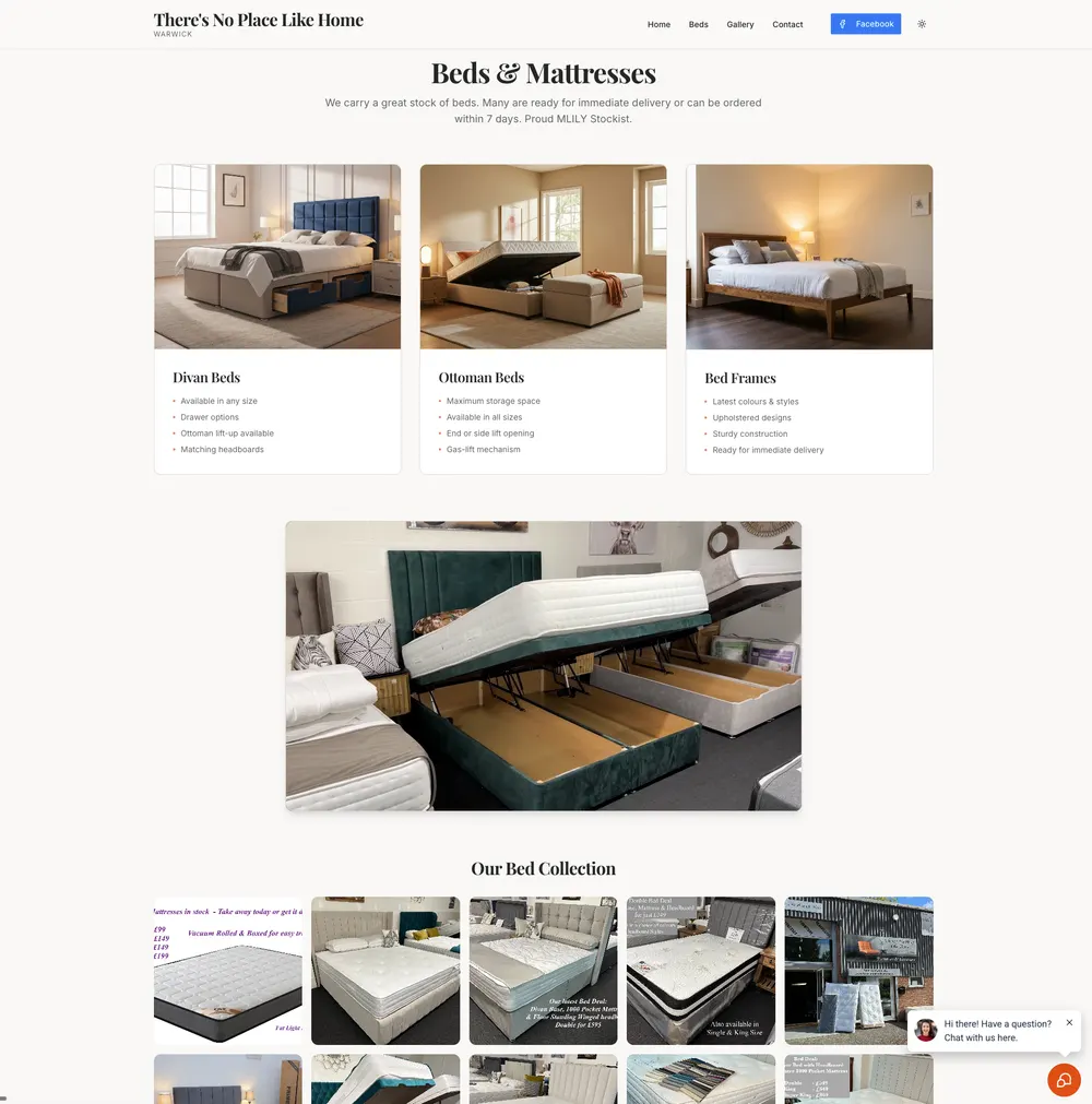 There's No Place Like Home Beds Page rebuild after transformation