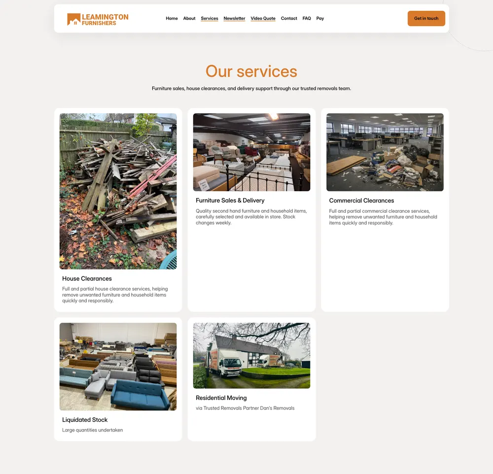 Leamington Furnishers Services Section