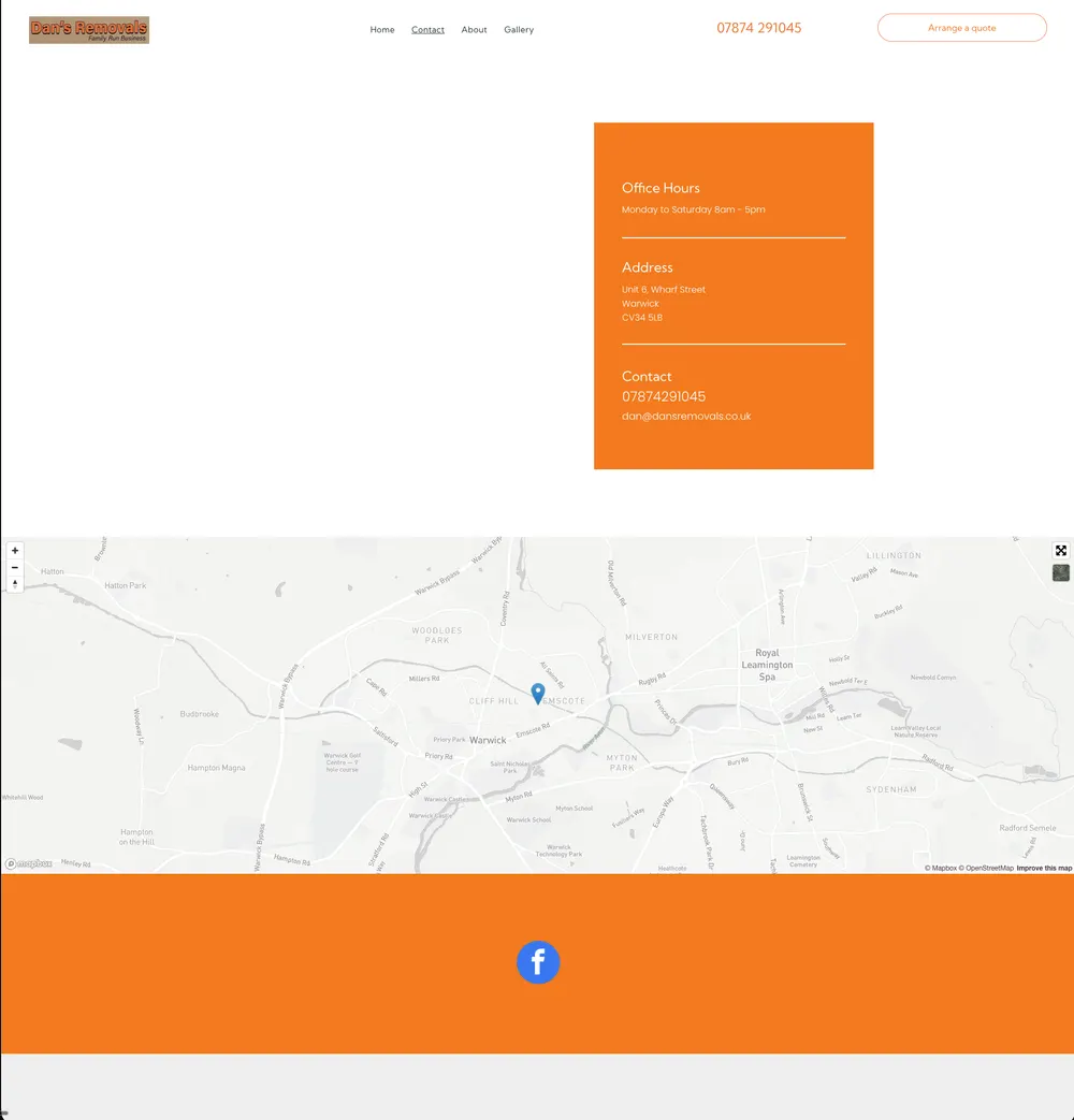 Dan's Removals Contact & Location original site before rebuild