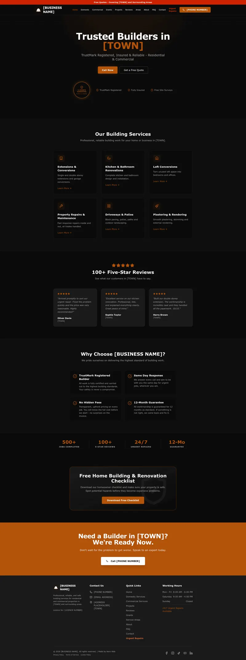 Roofer website preview