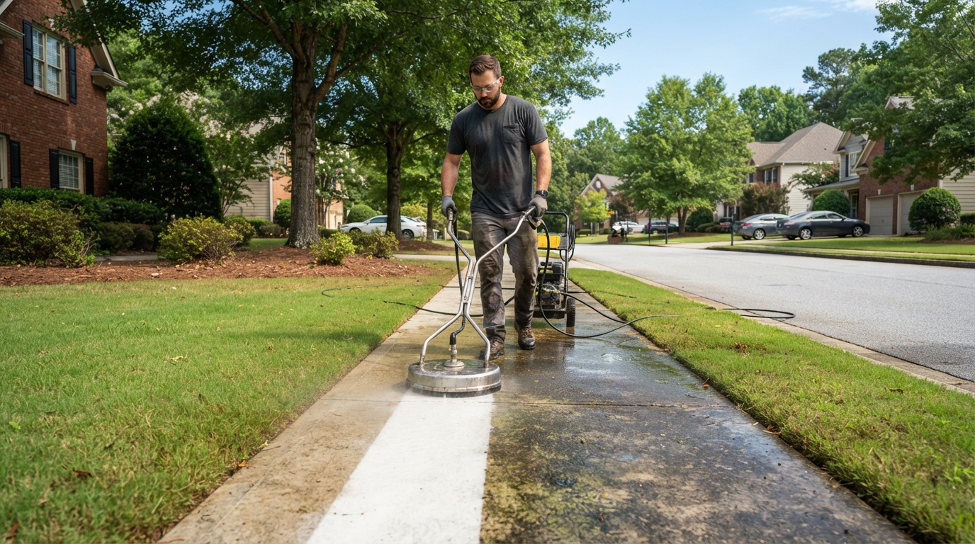 Professional sidewalk cleaning service in Cumming GA