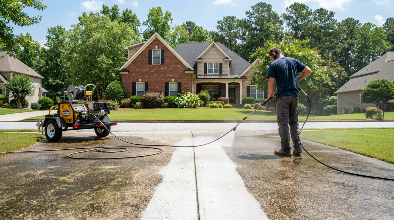Professional driveway cleaning service in Cumming GA