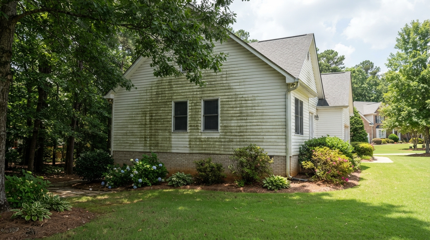 Mold and mildew removal service on a home in Cumming GA