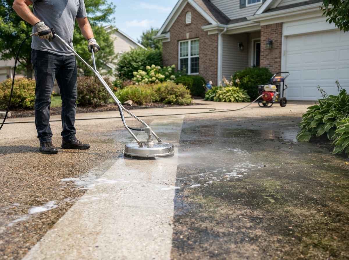 Driveway pressure washing in Cumming GA
